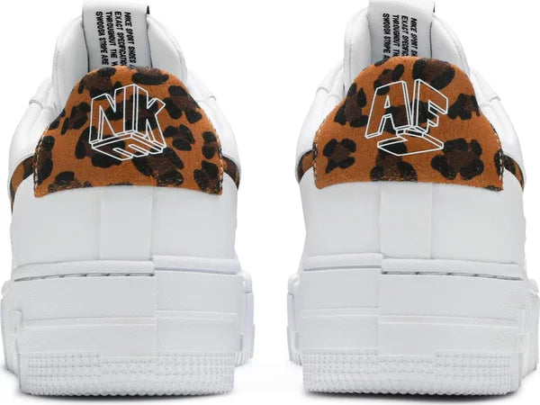 AF 1 Pixel in white and leopard print