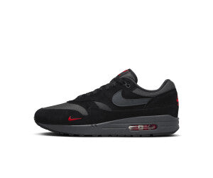 Air Max 1 Trainers Black Anthracite University Red