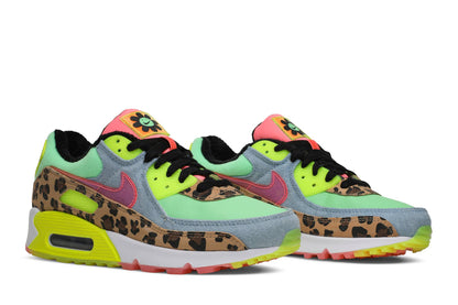 Nike Air Max 90 30th Anniversary Colorblock Non-slip Lightweight Low-top Running Shoes Women's Gray Green